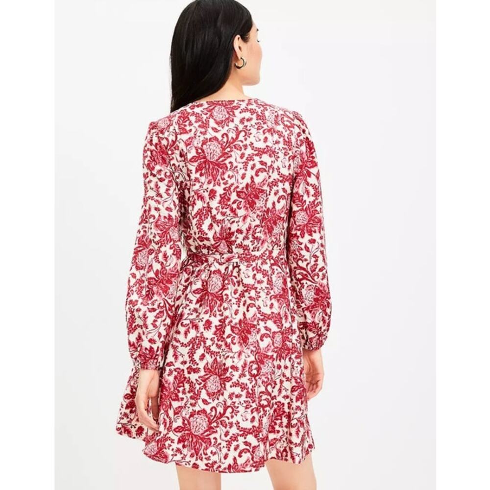 LOFT Night Bloom Belted Mini Dress NWT Size 12 Floral Pocket Dress - Picture 14 of 14